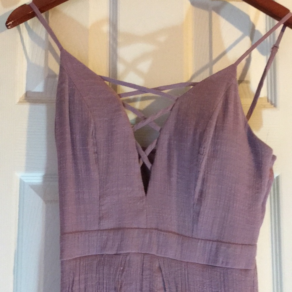 Mauve High low Romper